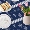 thumbnail image 5 of 1pc Blue Snowflake Colorful Ball pattern Polyester Table Cloth Waterproof Table Cover Holiday Table Decor for Dining, 5 of 7