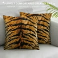 thumbnail image 3 of BCIIG  Cotton Linen Pillow Covers Animal Tiger Skin Print Throw Pillow Covers Cases for Couch Sofa Bed Home Decor 18 X 18 Inches, 3 of 5