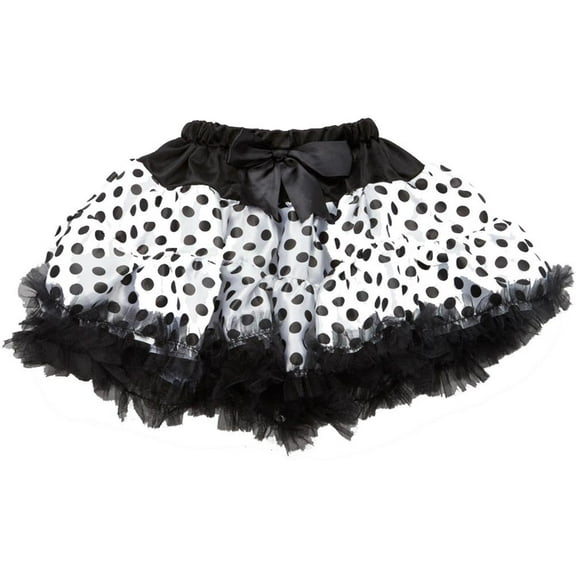 Wenchoice White & Black Polka Dot Tutu Girl's S(1T-2T)
