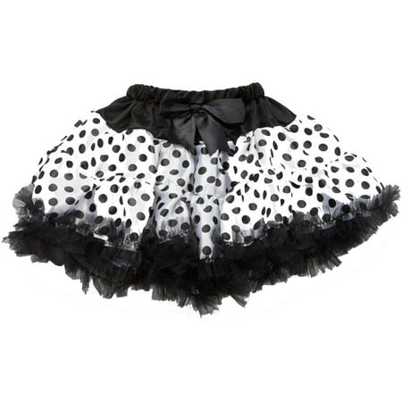Tutus Polka Dot Hair Bows - Wenchoice White & Black Polka Dot Tutu Girl's S(1T-2T)