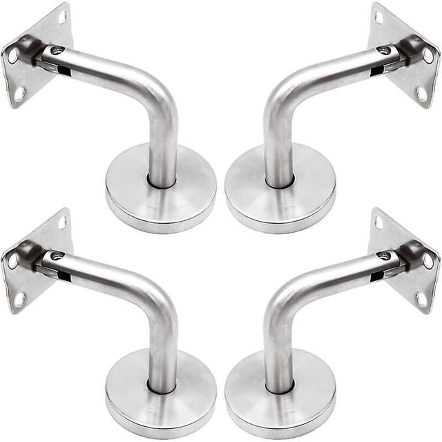 Soportes de pasamanos para montaje en pared Soporte de escalera de acero inoxidable pulido con base de cubierta Soportes de pared Barandilla para pared interior, loft, soporte de pasillo