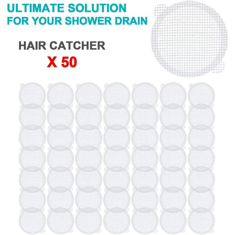 25 Pack Disposable Shower Drain Hair Catcher for Showers & Bathtubs Mesh  Sticker