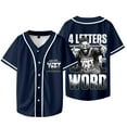 thumbnail image 2 of Jey Uso Four Letters One Word Yeet Baseball Jacket Cosplay Unisex V-neck Short Sleeve T-Shirts, 2 of 6