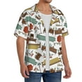 thumbnail image 4 of Xecao offers the Art Of Living for Men's Casual Short-sleeved Shirt, a button-up collared shirt with a pocket, perfect for beach vacations and yacht travel in the Medium size., 4 of 7