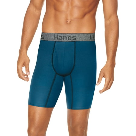 Hanes Men's Comfort Flex Fit Cotton Stretch Long Leg Boxer Brief, 3 + 2 Bonus (Best Way To Stretch Your Legs)