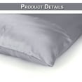 thumbnail image 3 of KBOOK 2PCS Silk Pillowcases Stain Pillow Cover with Zipper Bedding Sofa Pad, 20"x 26", 3 of 6