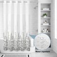 thumbnail image 2 of No Hook Shower Curtain, Wildflowers Shower Curtains for Bathroom with See Through Top Window, Spring Country Black Grey Floral Leaf Plant Waterproof & Washable Bath Curtain Small Stall 36"x78", 2 of 9