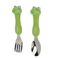 thumbnail image 4 of Adorable Cartoon Fork and Cartoon Fork Spoon Stainless Cute Toddler Table Setting Steel Toddler Feeding Training Spoons Forks Portable Animal Tableware for Kids  Tableware Set with, 4 of 7