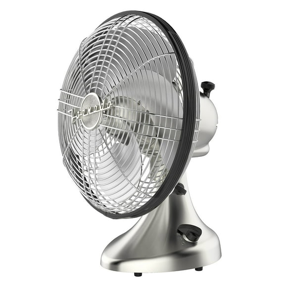 Ventilador Vornado Silver Swan Vintage de níquel cepillado oscilante