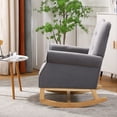 thumbnail image 4 of YesFashion Modern Rocking Chair, Upholstered Accent Chair for Nursery, Playroom, Bedroom Living Room, Small Contemporary Rocker, Kids Cushioned Relaxing Arm Chair, 4 of 9