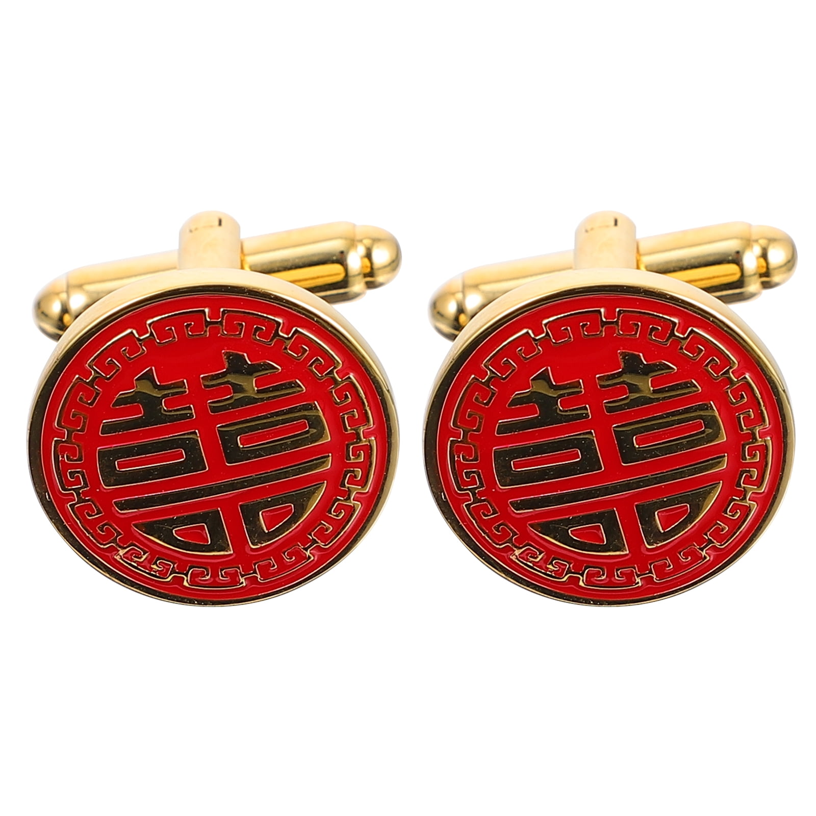 Miangastore 1 Paire de Boutons de Manchette en Cuivre Style Chinois pour Marié Fournitures de Fête