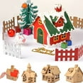 thumbnail image 4 of Funny Kindergarten Kids Gifts Cookie House Craft Christmas Biscuit House Paper Shell House Homemade Hut Children Handmade DIY Painting GARDEN CASTLE, 4 of 8