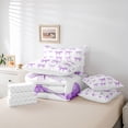 thumbnail image 6 of Feelyou Dreamy Purple Bow-tie Bedding Comforter Set 7pcs, Teen Kid Girl Queen Bedding Sets, 6 of 8