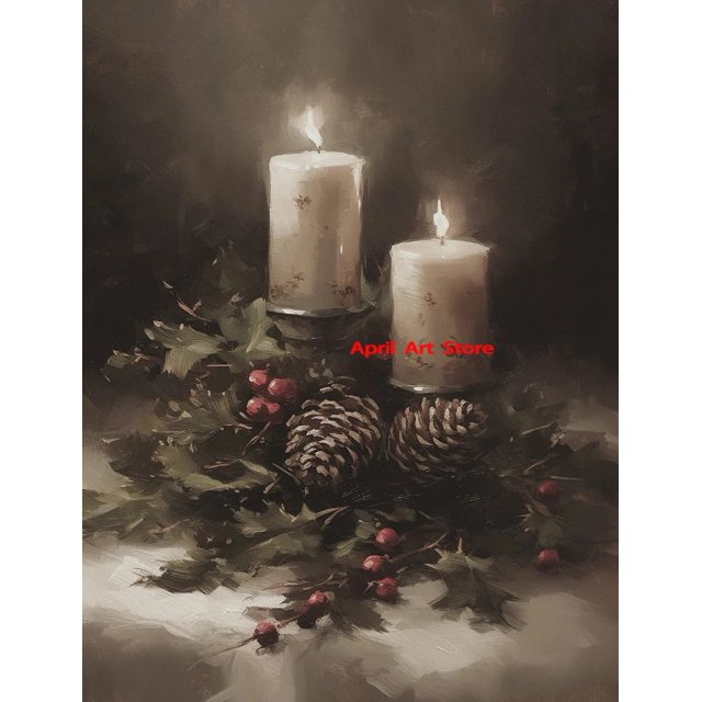 Pósteres artísticos de pared de Papá Noel, pintura en lienzo, Vintage, vacaciones, Navidad, pino, árbol, muñeco de nieve, invierno, habitación, decoración del hogar, regalo