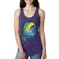 thumbnail image 1 of Mahi-Mahi Fish Catching Small Fish Animal Lover Ladies Racerback Tank Top, Purple Rush, Large, 1 of 3