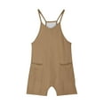 thumbnail image 5 of Girls Summer Sleeveless Casual Romper Spaghetti Strap Shorts Jumpsuit with Pockets 5-14 Years, 5 of 5