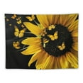 thumbnail image 5 of Shiartex  Yellow Tapestry Sunflower Decor Rustic Wall Decor Farmhouse Girl Bedroom Wall Art Women Floral Decorations Butterfly Flower Country Wall Hanging Living Room Dorm Decor  40x60inch, 5 of 6