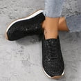 thumbnail image 6 of Mepaouo Rhinestone Sneakers for Women Memory Foam Sparkle Sequin Bling Wedding Bridal Shiny Shoes, 6 of 9