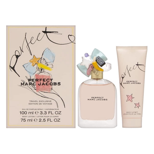 Set de perfume Marc Jacobs perfecto para mujer: Eau de Parfum 100 ml más loción corporal 75 ml