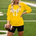 thumbnail image 2 of HUITKMM Oversized Sweater Women Women’S Football Print Oversized Hoodie – Relaxed Crew Neck Sweatshirt 4046 S, 2 of 4