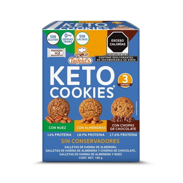 Galletas Taifeld's Keto Cookies con nuez con almendras y chispas de chocolate 180 g