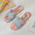 thumbnail image 3 of Chaussons d'Été pour Femmes Motif Géométrique 2024 Talon Bas Luxe Rue Frit Plage Chaussures Tendance Mode tzw, 3 of 7