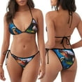 thumbnail image 3 of Fotbe Ice Blue Ocean Sea Turtle Traje de Baño para Mujer de Dos Piezas – Bikini Sexy de Tirantes Tipo Halter con Diseño Triangular, 3 of 6