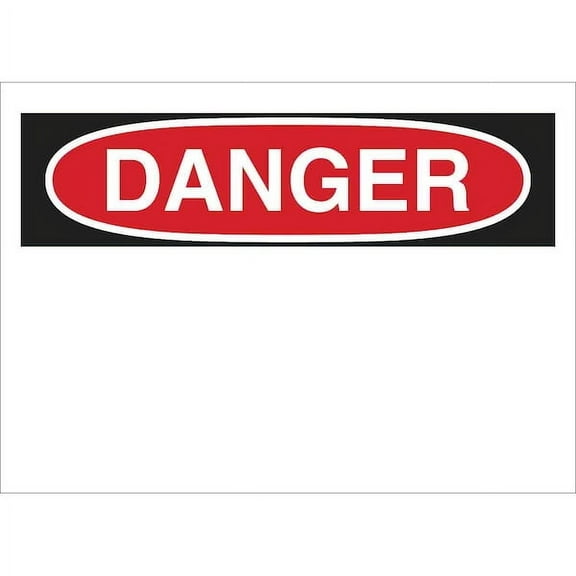 Brady Sign,Danger,10X14",Red/Bk /Wht,Blk 25361
