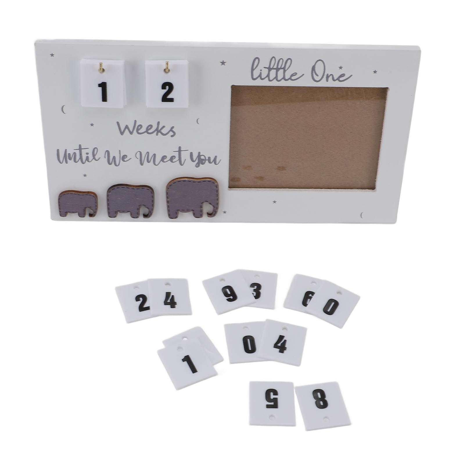 Baby Growth Memorial Picture Frame Wooden Nursery Keepsake Display Frame Tabletop Decor