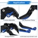 thumbnail image 4 of Palancas de freno y embrague cortas y largas para Yamaha YZF R1 1999-2001, palanca de freno ajustable en 6 posiciones, aleación de aluminio, mango negro con extremo azul, 4 of 6