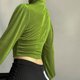 thumbnail image 5 of Túnica informal para mujer Top con cierre de botones Top ajustado para mujer traje diario calado, 5 of 8