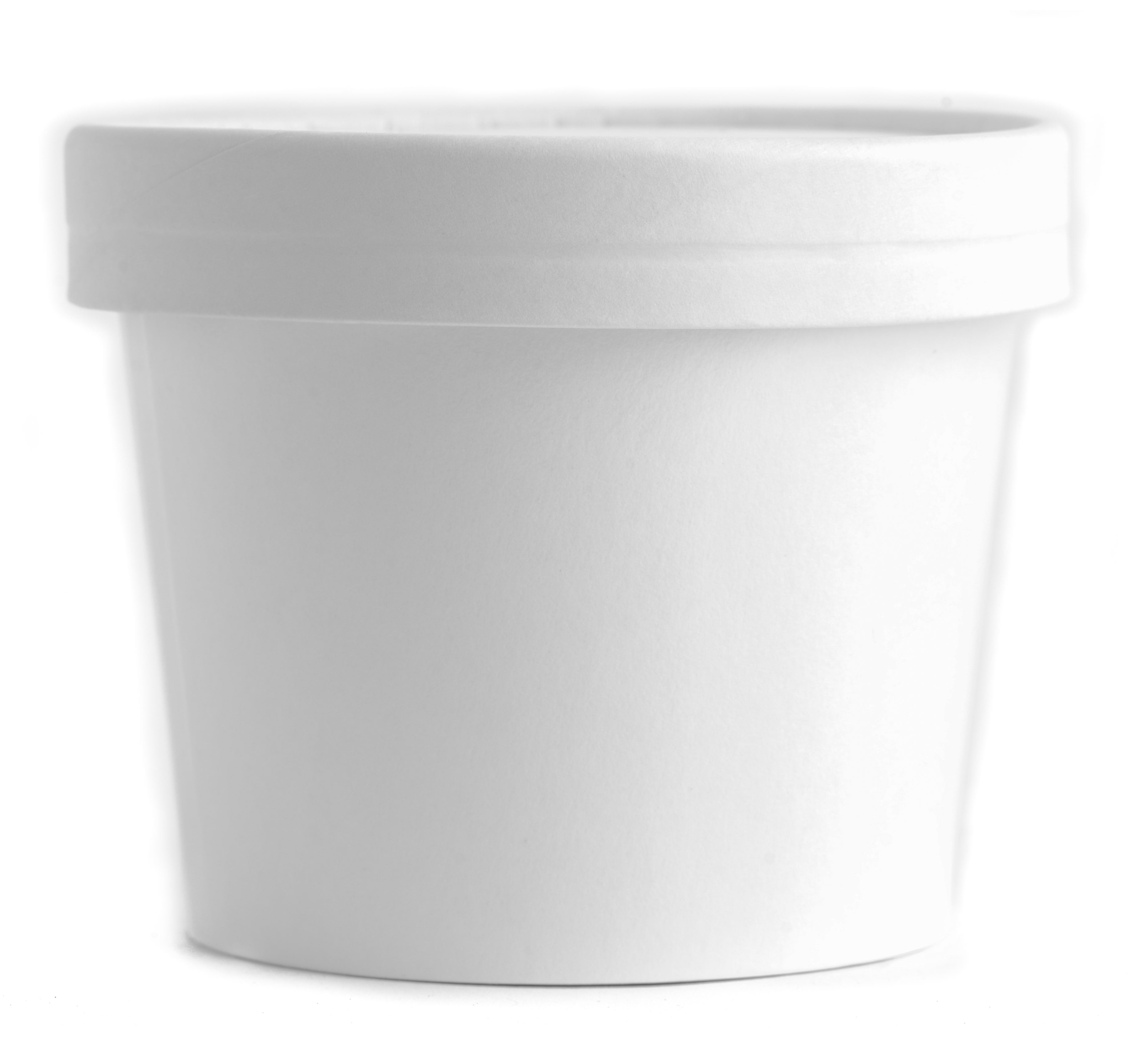 150 16 oz White Paper Round Food & Soup Containers with Vented Lids Recyclable 