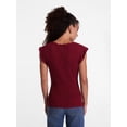 thumbnail image 4 of Scenario Women's Tank Sweater with Short Flutter Sleeves, Lightweight, Sizes XS-XXXL, 4 of 6
