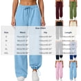 thumbnail image 3 of Noric Women's Jogger Pants High Waist Drawstring Elastic Waist with Pockets Adjustable‑Hem Relaxed‑Fit Casual Trousers, 3 of 6