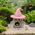 thumbnail image 6 of AuroraX Halloween Ghost Aquarium Decor Floating Witch Hat Fish Shelter Mesh Hollow Novelty Spooky Halloween Fish Tank Decor Pink, 6 of 6