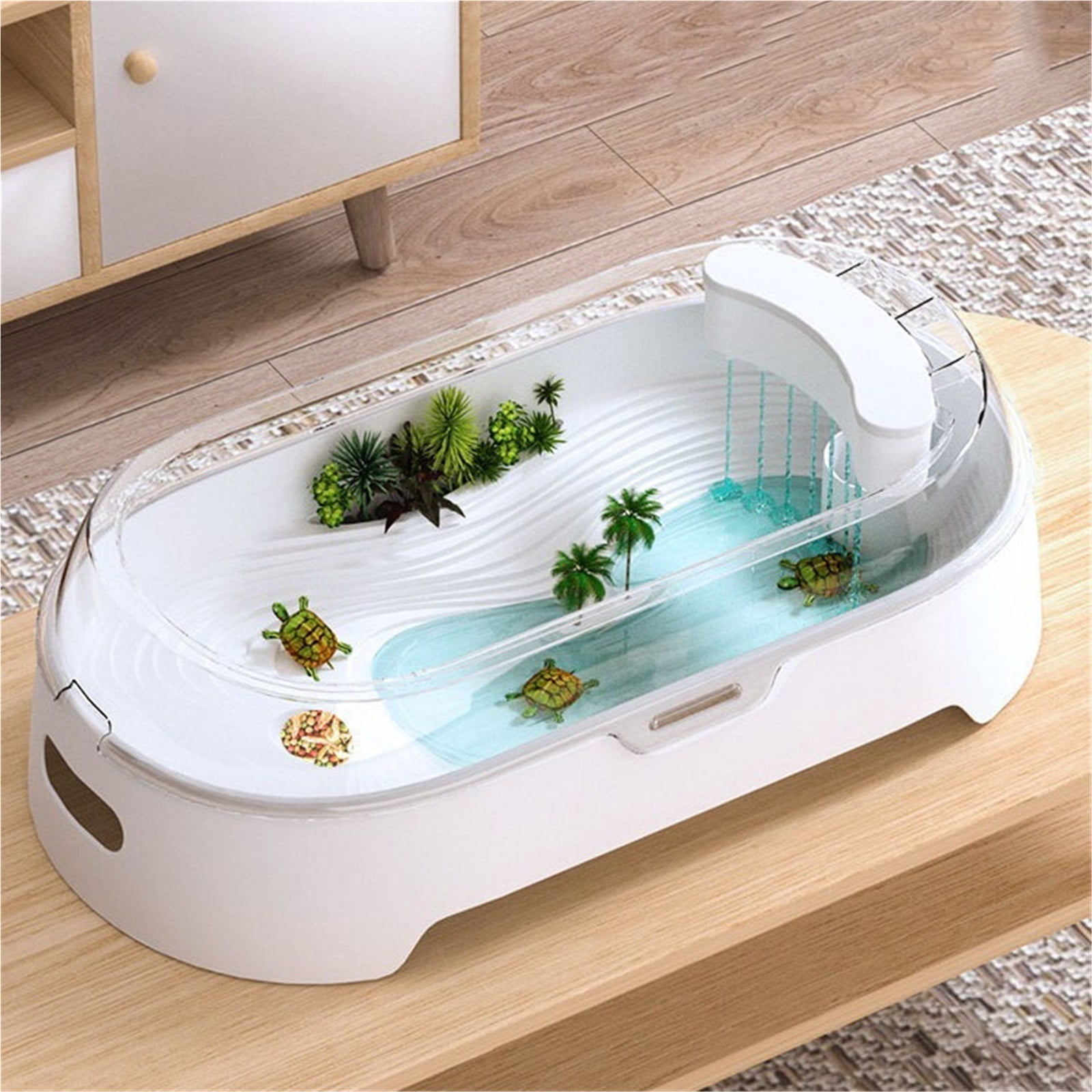 Turtle tank household with sun drying table filter panoramic transparency