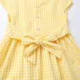thumbnail image 6 of HILEELANG 3-13T Little/Big Girls Yellow Gingham 100% Cotton Dress Size 10-11T, 6 of 8