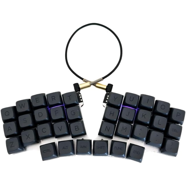 Teclado Hard-tochooseone, ergonómico, dividido, 36 teclas, QMK RGB
