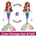 thumbnail image 4 of Disney Princess Toys, Ariel Swimming Mermaid Doll, 4 of 7