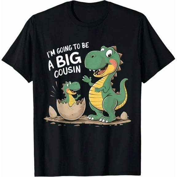 DOPASHIRT Cute Dinosaur Baby Reveal 2025 I'M Going To Be A Big Cousin T-Shirt Unisex S-5XL Hot Trending Shirt, Vintage Birthday Gift