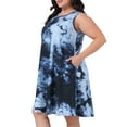 thumbnail image 2 of DARING DIVA Plus Size Floral Tank Sleeveless Boho Dress 3X Black Grey, 2 of 5