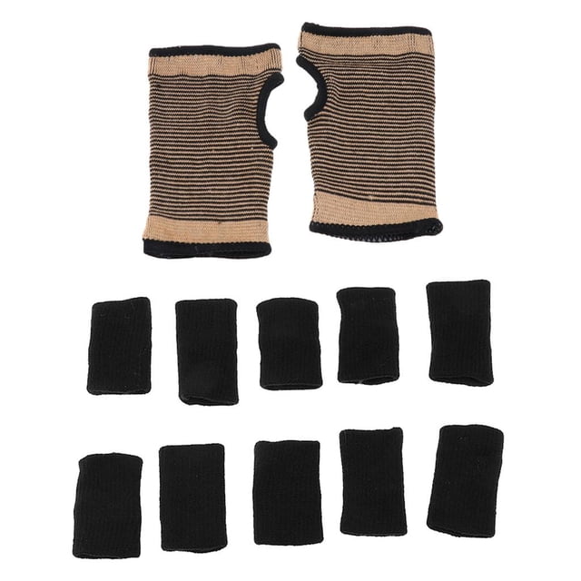 Protector de dedos elástico,Protector de palma de mano de muñeca deportiva,Mangas deportivas para los dedos.,Protector de almohadilla de soporte Palm Guard,férula de dedo