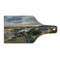thumbnail image 1 of Prague Cutting Board, Valtava River During a Sunset in Czech Republic Landscape Illustration, Decorative Tempered Glass Cutting and Serving Board, in 3 Sizes, by Ambesonne, 1 of 2