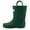 Dark Green, variant on Kushyshoo Red Kids Rain Boots for Girls Toddler Waterproof Rubber Black Sole Panel with Easy-On Handles Size 12