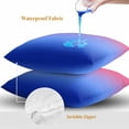 thumbnail image 4 of Throw Pillow Covers 26x26 Inch Set of 2, Pink Blue Ombre Waterproof Outdoor Pillow Covers, Modern Abstract Art Aesthetics Decorative Cushion Pillowcases for Couch, Sofa, Bed, Garden, Patio, 4 of 9