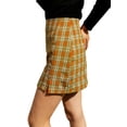 thumbnail image 5 of Seyurigaoka Women Vintage Short Skirts High Waist Split A-line Mini Skirts, 5 of 9