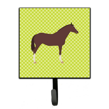 

Carolines Treasures BB7739SH4 English Thoroughbred Horse Green Leash or Key Holder 7Hx4.25W multicolor