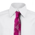 thumbnail image 2 of Abstract Necktie, Shapes of Circle and Line, Dress Tie, 3.7", Magenta Pink, by Ambesonne, 2 of 3