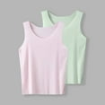 thumbnail image 2 of ZACPNCV Girls Tank Tops Kids Toddler Solid Sleeveless Undershirt Girls Dance Tops Cotton Basic Undershirts Athletic T-Shirts Green 2-3 Years, 2 of 6