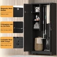 thumbnail image 2 of Marcree 73" Broom Closet Storage Cabinet, Metal Garage Storage Cabinet with 2 Doors & Pegboard, Utility Cabinet with Hanging Rod, Tool Cabinet for Garage, Laundry Room, Home Office, 2 of 7